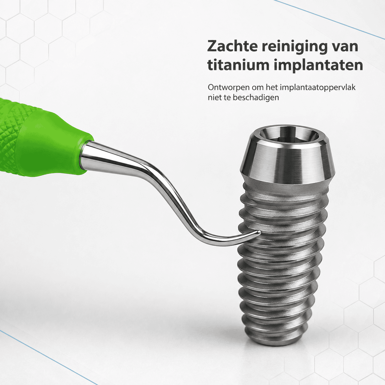 Titanium Implantaatcurettes Set – 4-delig incl. cassette - Afbeelding 3