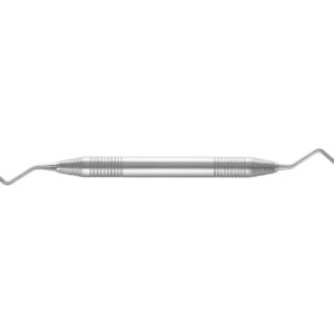 Dubbelzijdig roestvrijstalen chirurgisch instrument voor gebruik bij dentale procedures