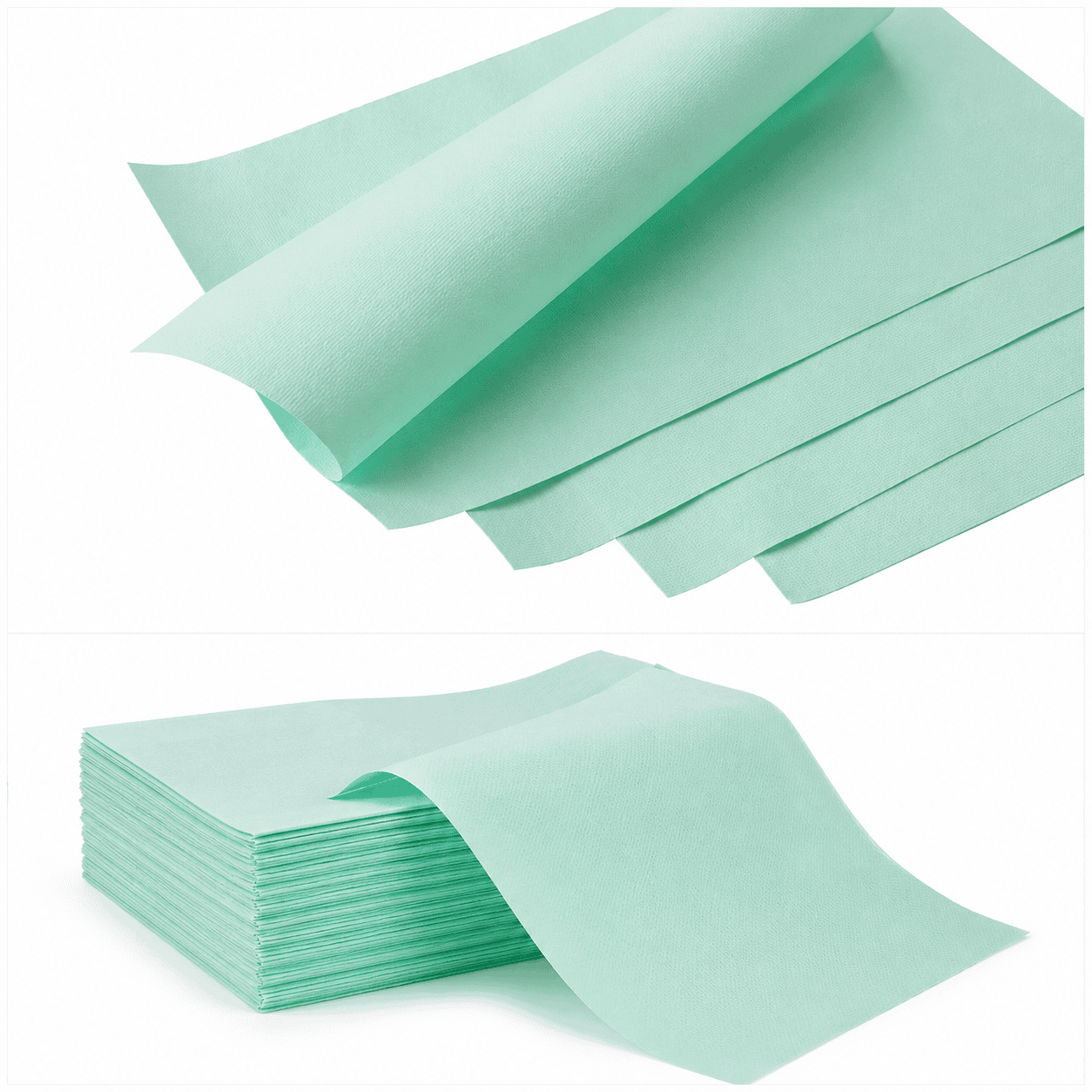 Sterilisatie papier 40x40cm groen 500st.