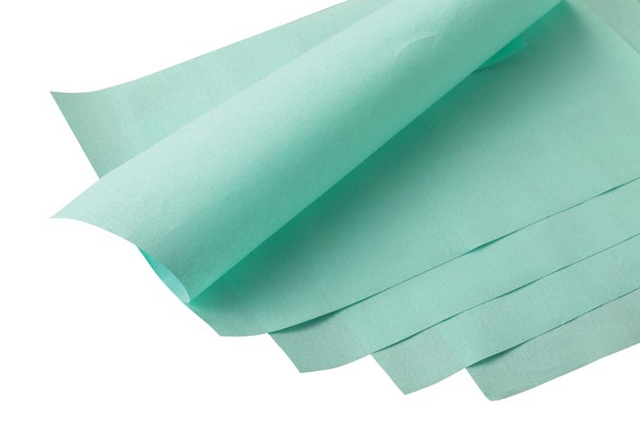 Sterilisatie papier 40x40cm groen 500st. - Afbeelding 2