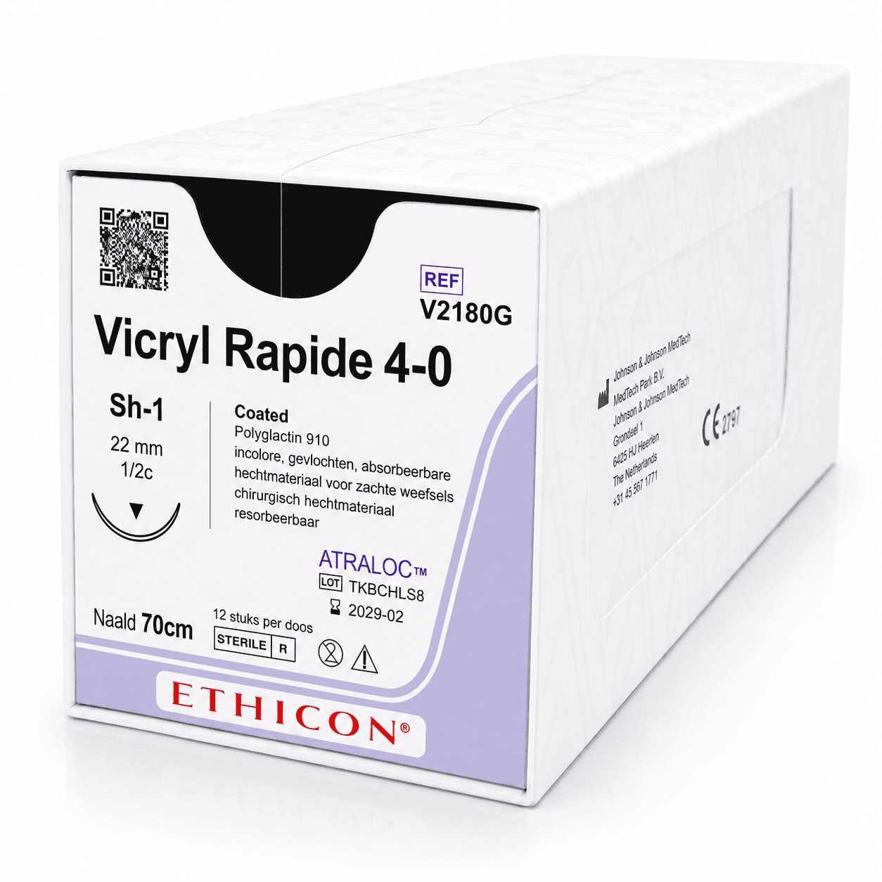 Vicryl Rapide 4-0 / Sh-1 22mm 1/2c / 70cm