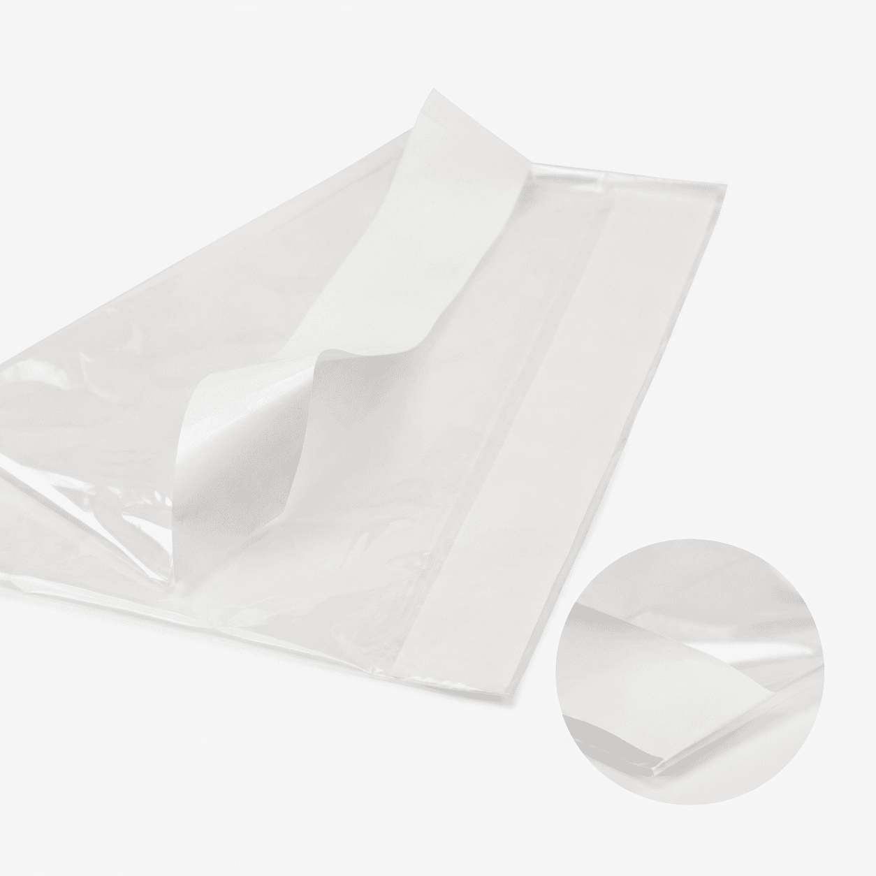 Sterile PE afdeklaken 40x50cm met kleefrand, 20 st/verp - Afbeelding 2