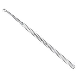 Wortelresectie spiegel, Rhodium Ø 6x3 mm