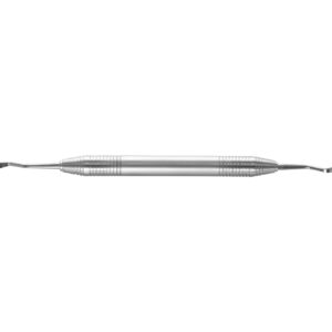 Dubbelzijdig roestvrijstalen chirurgisch instrument voor gebruik bij dentale procedures