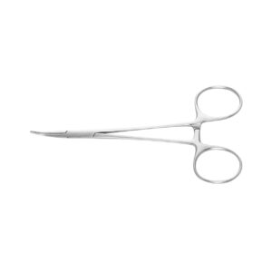 Zilveren chirurgische schaar met voor dentale procedures
