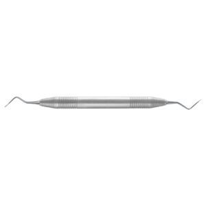 Dubbelzijdig roestvrijstalen chirurgisch instrument voor gebruik bij dentale procedures