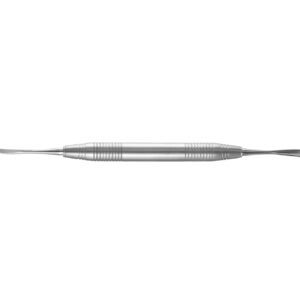 Dubbelzijdig roestvrijstalen chirurgisch instrument voor gebruik bij dentale procedures