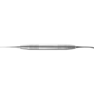 Dubbelzijdig roestvrijstalen chirurgisch instrument voor gebruik bij dentale procedures