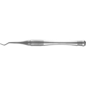 Dubbelzijdig roestvrijstalen chirurgisch instrument voor gebruik bij dentale procedures