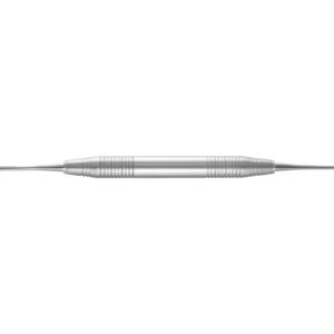 Dubbelzijdig roestvrijstalen chirurgisch instrument voor gebruik bij dentale procedures