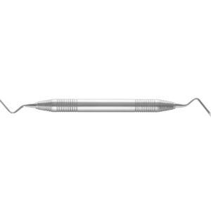 Dubbelzijdig roestvrijstalen chirurgisch instrument voor gebruik bij dentale procedures