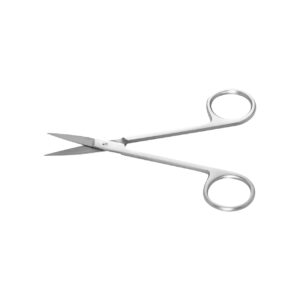 Zilveren chirurgische schaar voor dentale procedures