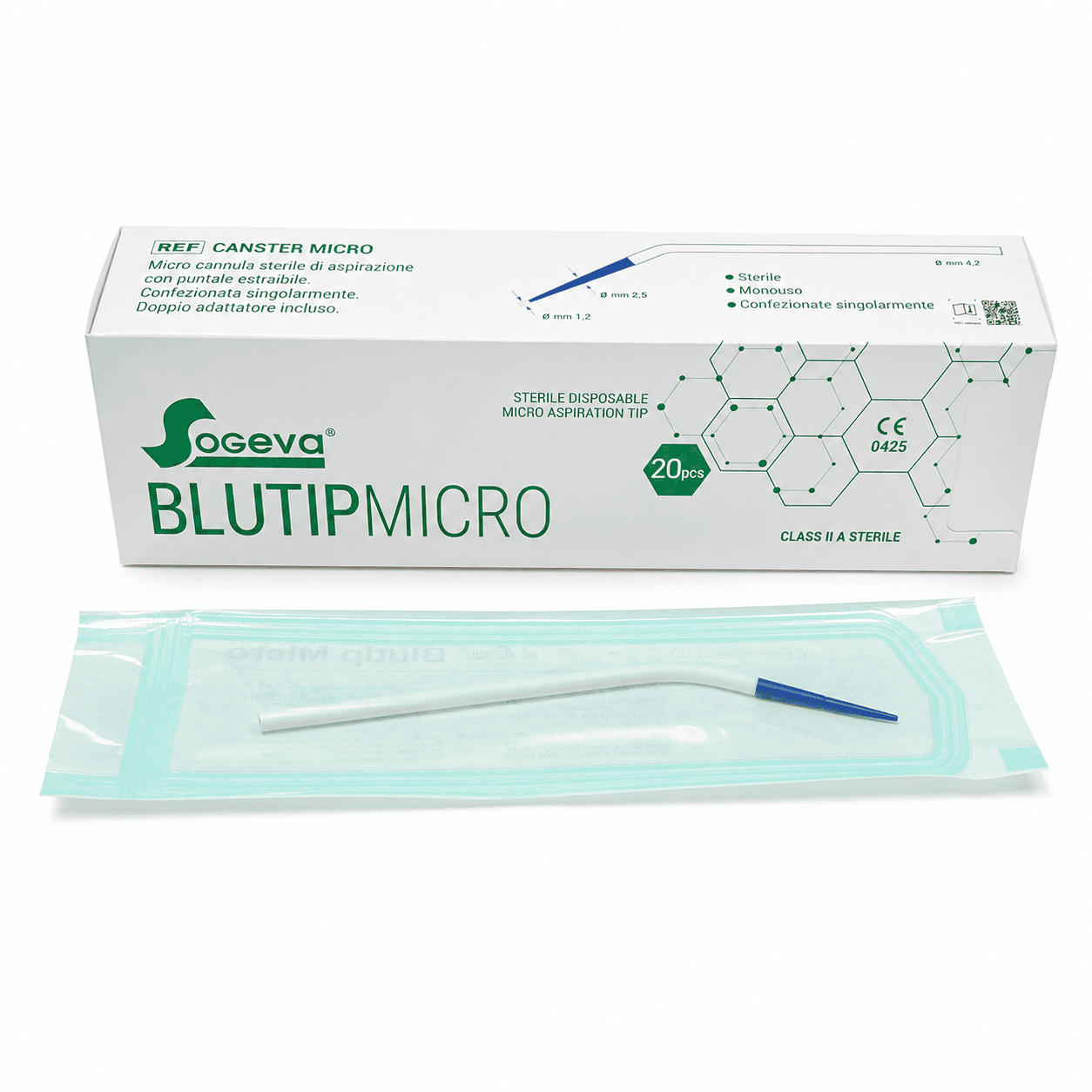 Afzuigtip micro 1.2mm, steriel