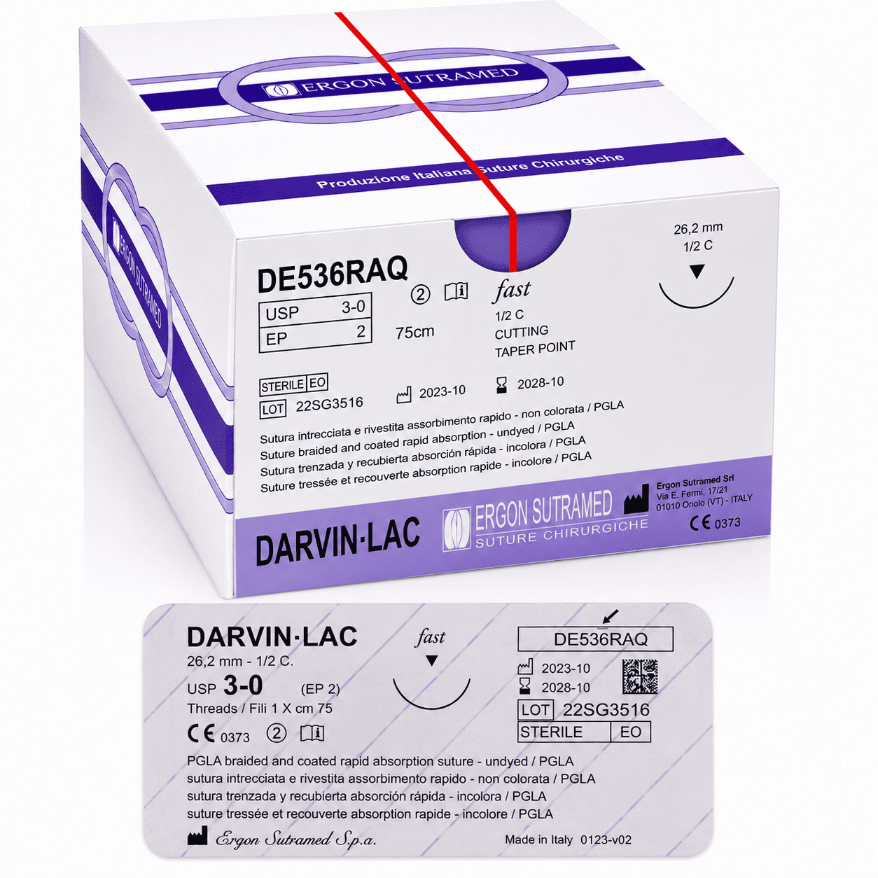 DE536RAQ - Darvin Fast 3-0 ongekl., 26,2mm 1/2C, 75cm 36st/verp