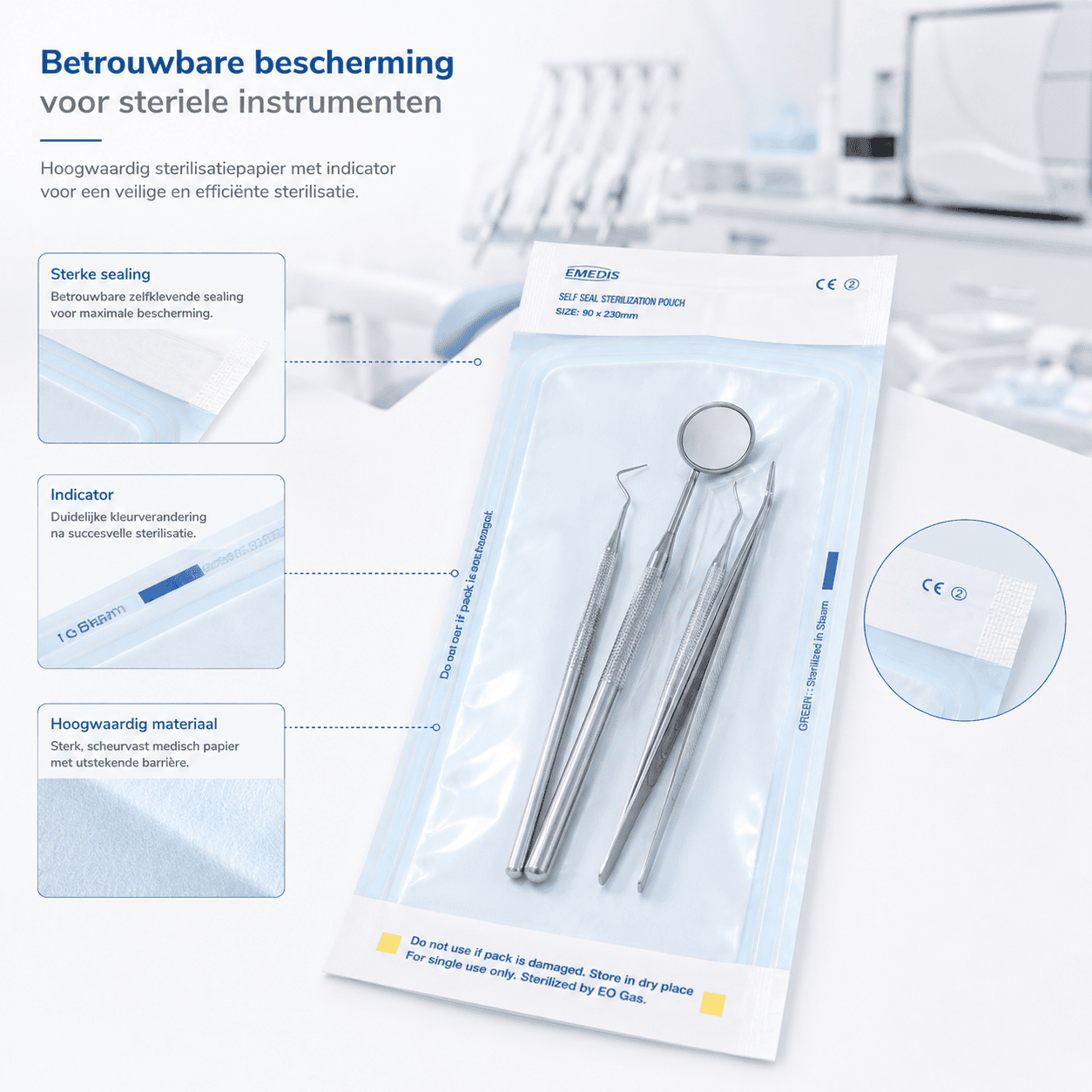 Sterilisatie zakken - Afbeelding 2