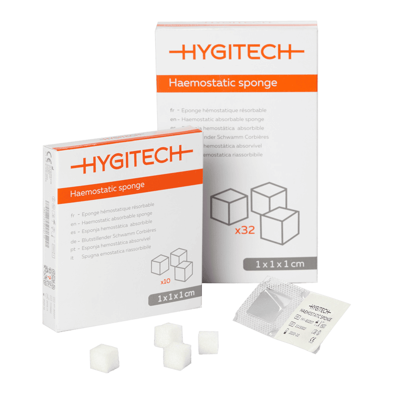 Haemostatic sponge 1x1x1cm (box of 10 pcs)
