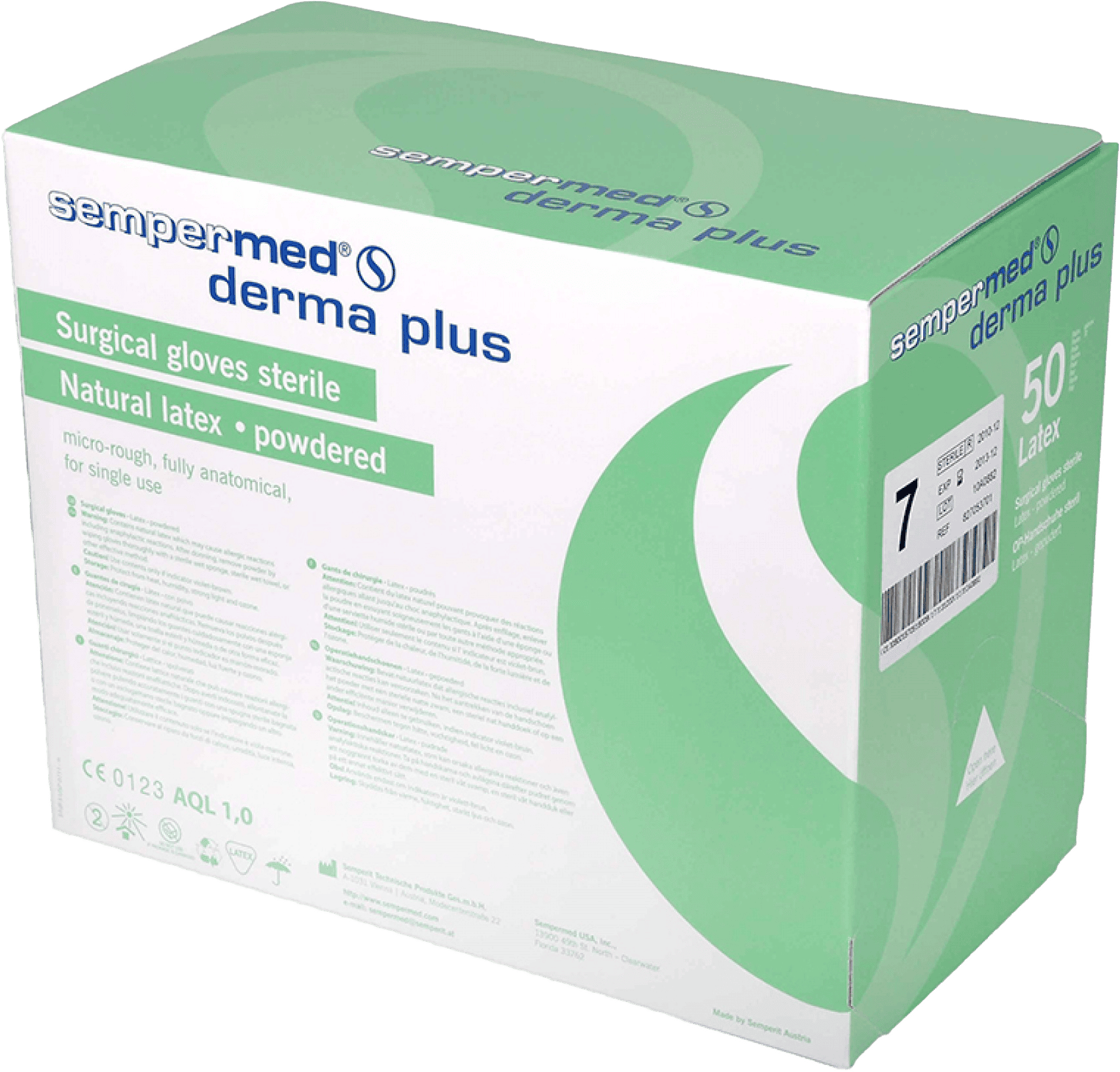 Doos Sempermed derma plus steriele handschoenen