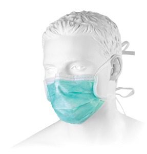 Mondmasker blauw 3-lgs PP II 50st Type II, met touwtjes